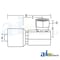 A & I Products HW-FJX90B Female JIC 37 - Swivel - 90 Degree Elbow Block 4 x3 x1 A-FJX90B-08-08-W - alternate 3